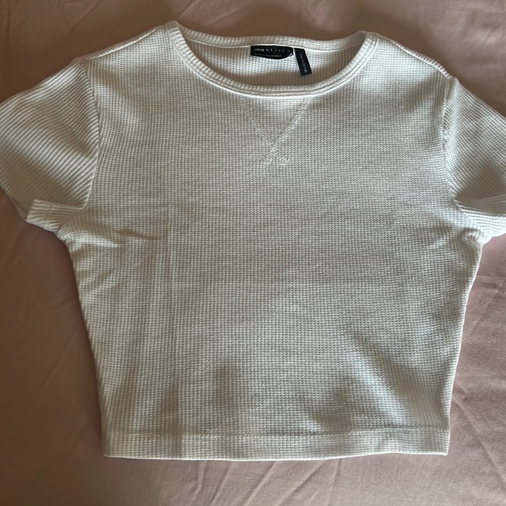 White Basic Crop Top